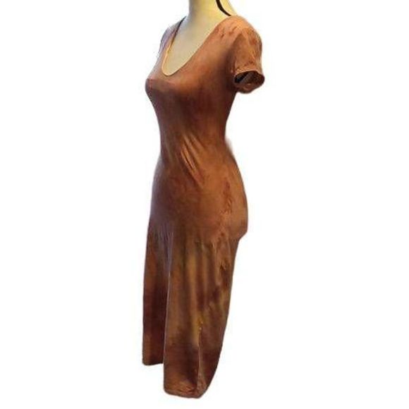 See You Monday Mauve & White Ankle Length Dress Women's Size Medium - Picture 2 of 5